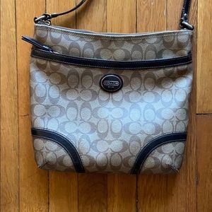 Coach crossbody bag w/ 2 zippers. Great condition